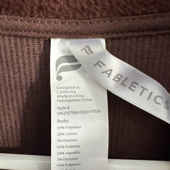 NWT Fabletics Cozy Cord Zip Jumpsuit Size Small cocoa brown elastic waist soft - Picture 7 of 11